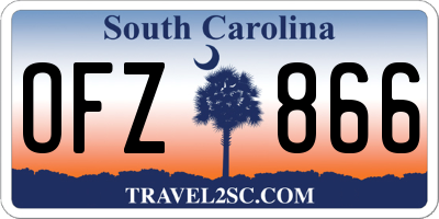 SC license plate OFZ866