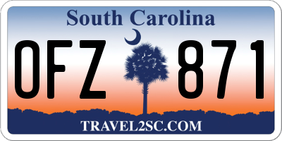 SC license plate OFZ871