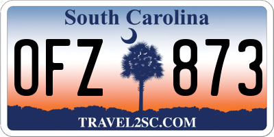 SC license plate OFZ873
