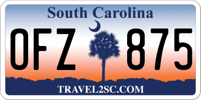 SC license plate OFZ875