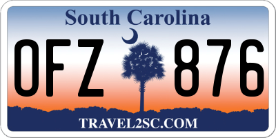 SC license plate OFZ876