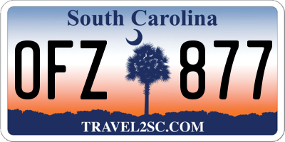 SC license plate OFZ877
