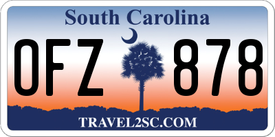 SC license plate OFZ878