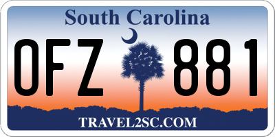 SC license plate OFZ881