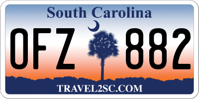 SC license plate OFZ882