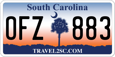 SC license plate OFZ883