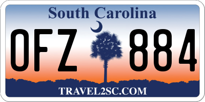 SC license plate OFZ884