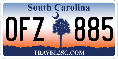 SC license plate OFZ885