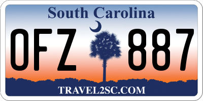 SC license plate OFZ887