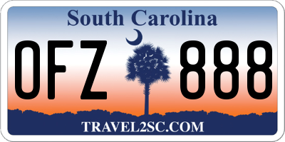 SC license plate OFZ888