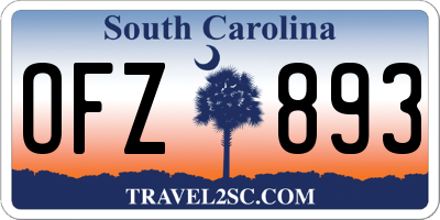 SC license plate OFZ893