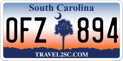 SC license plate OFZ894
