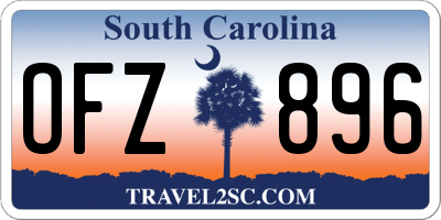 SC license plate OFZ896