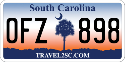 SC license plate OFZ898