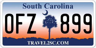 SC license plate OFZ899