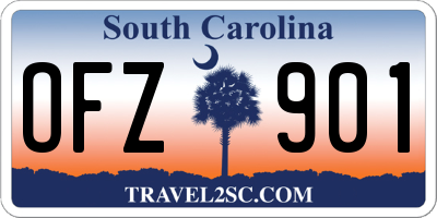 SC license plate OFZ901