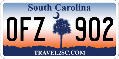 SC license plate OFZ902