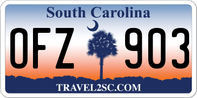 SC license plate OFZ903