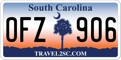 SC license plate OFZ906