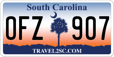 SC license plate OFZ907