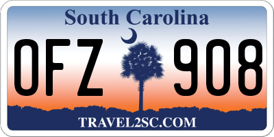 SC license plate OFZ908