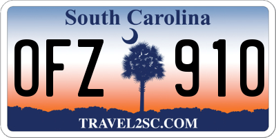 SC license plate OFZ910