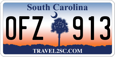 SC license plate OFZ913