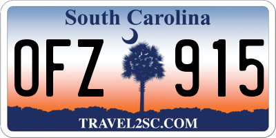 SC license plate OFZ915