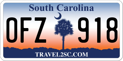SC license plate OFZ918