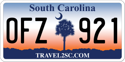SC license plate OFZ921