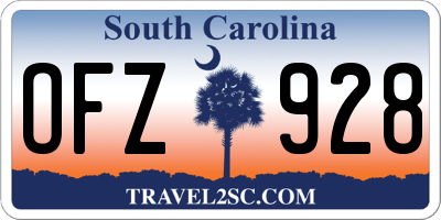 SC license plate OFZ928