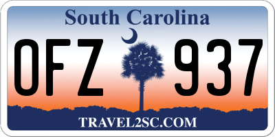 SC license plate OFZ937