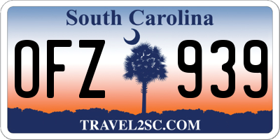 SC license plate OFZ939