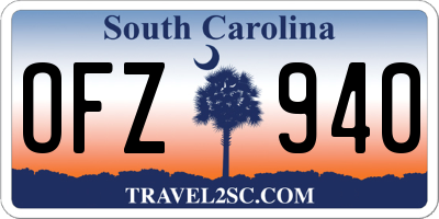 SC license plate OFZ940