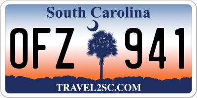 SC license plate OFZ941