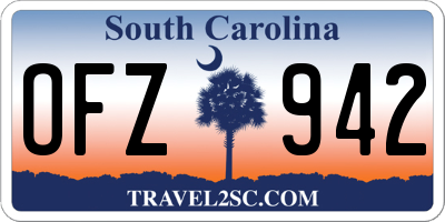 SC license plate OFZ942