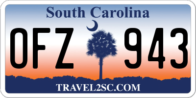 SC license plate OFZ943