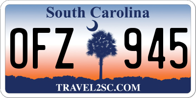 SC license plate OFZ945