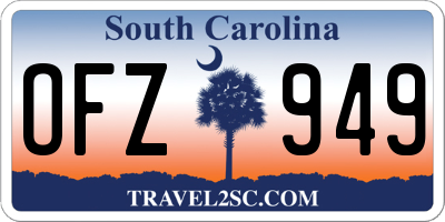 SC license plate OFZ949