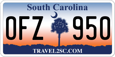 SC license plate OFZ950
