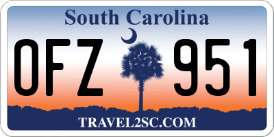 SC license plate OFZ951