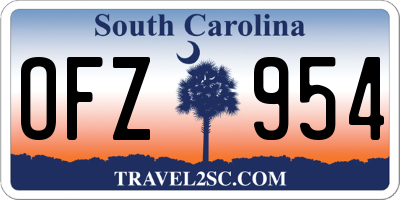 SC license plate OFZ954