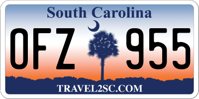 SC license plate OFZ955