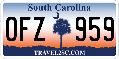 SC license plate OFZ959