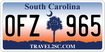 SC license plate OFZ965