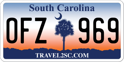 SC license plate OFZ969