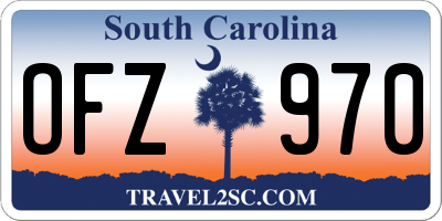 SC license plate OFZ970