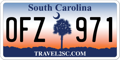 SC license plate OFZ971