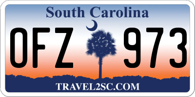 SC license plate OFZ973