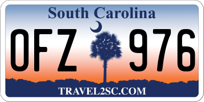 SC license plate OFZ976